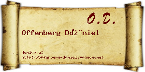Offenberg Dániel névjegykártya